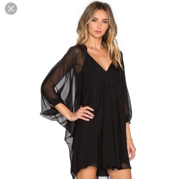 Diane Von Furstenberg Dresses & Skirts - Diane Von Furstenberg Fleurette Black Silk Dress